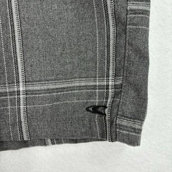 O'Neill Men's Shorts Flat Front Gray Plaid Dressy or Casual Size 40 - Picture 7 of 10